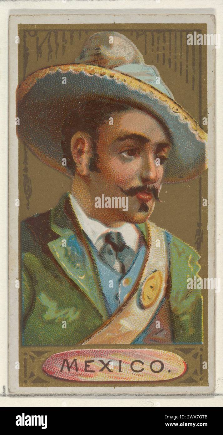 Messico, dalla serie Types of All Nations (N24) for Allen & Ginter sigarettes 1963 di George S. Harris & Sons Foto Stock