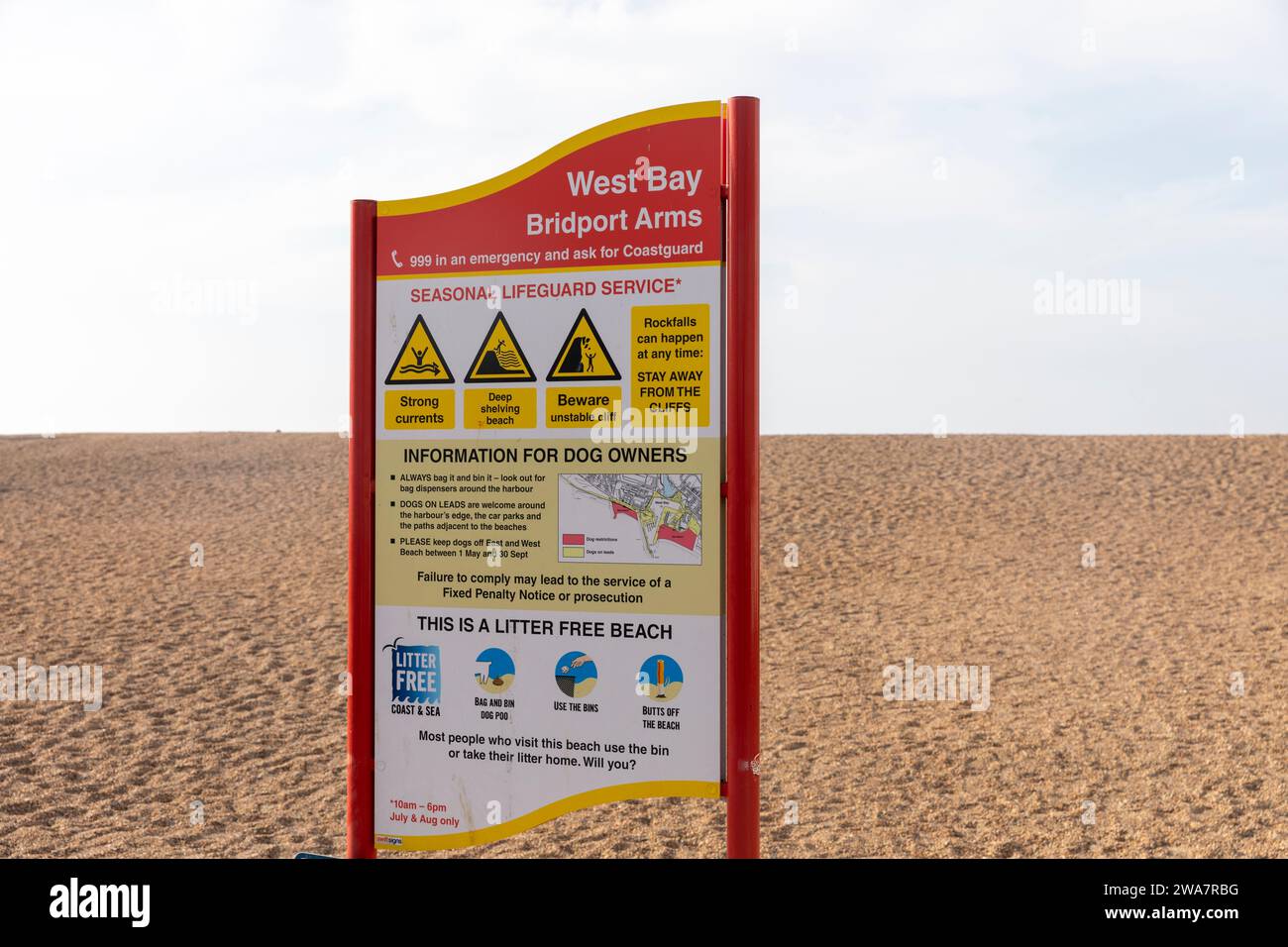 West Bay Bridport Beach e Coastline presi settembre 2023, Dorset, Inghilterra, Regno Unito Foto Stock