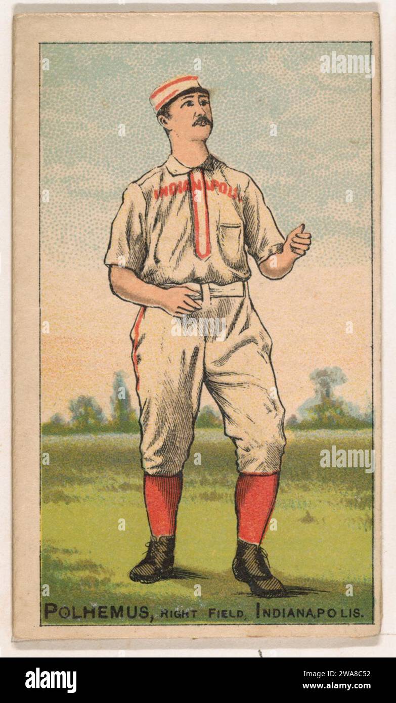 Polhemus, Right Field, Indianapolis, from the Gold Coin series (N284) for Gold Coin Chewing Tobacco 1963 di D. Buchner & Co., New York Foto Stock