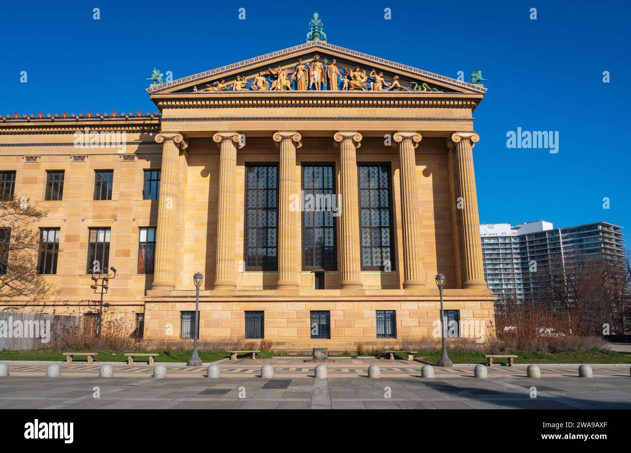 Esterno del Philadelphia Museum of Art di Philadelphia, Pennsylvania, USA Foto Stock