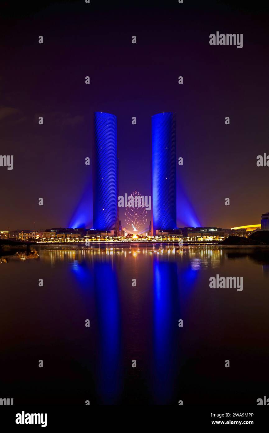 Lusail Plaza 4 torre. Al Saad Tower Lusail boulevard di recente sviluppo città del Qatar Foto Stock