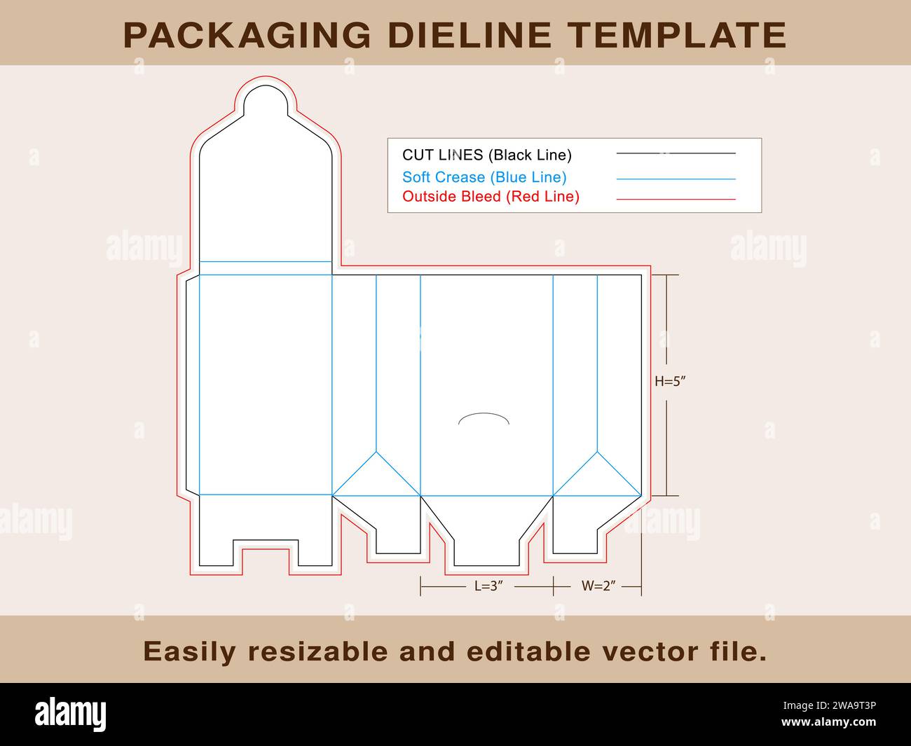 Borsa a favore, borsa da festa, modello Dieline sacchetto regalo, file vettoriale modificabile. Illustrazione Vettoriale