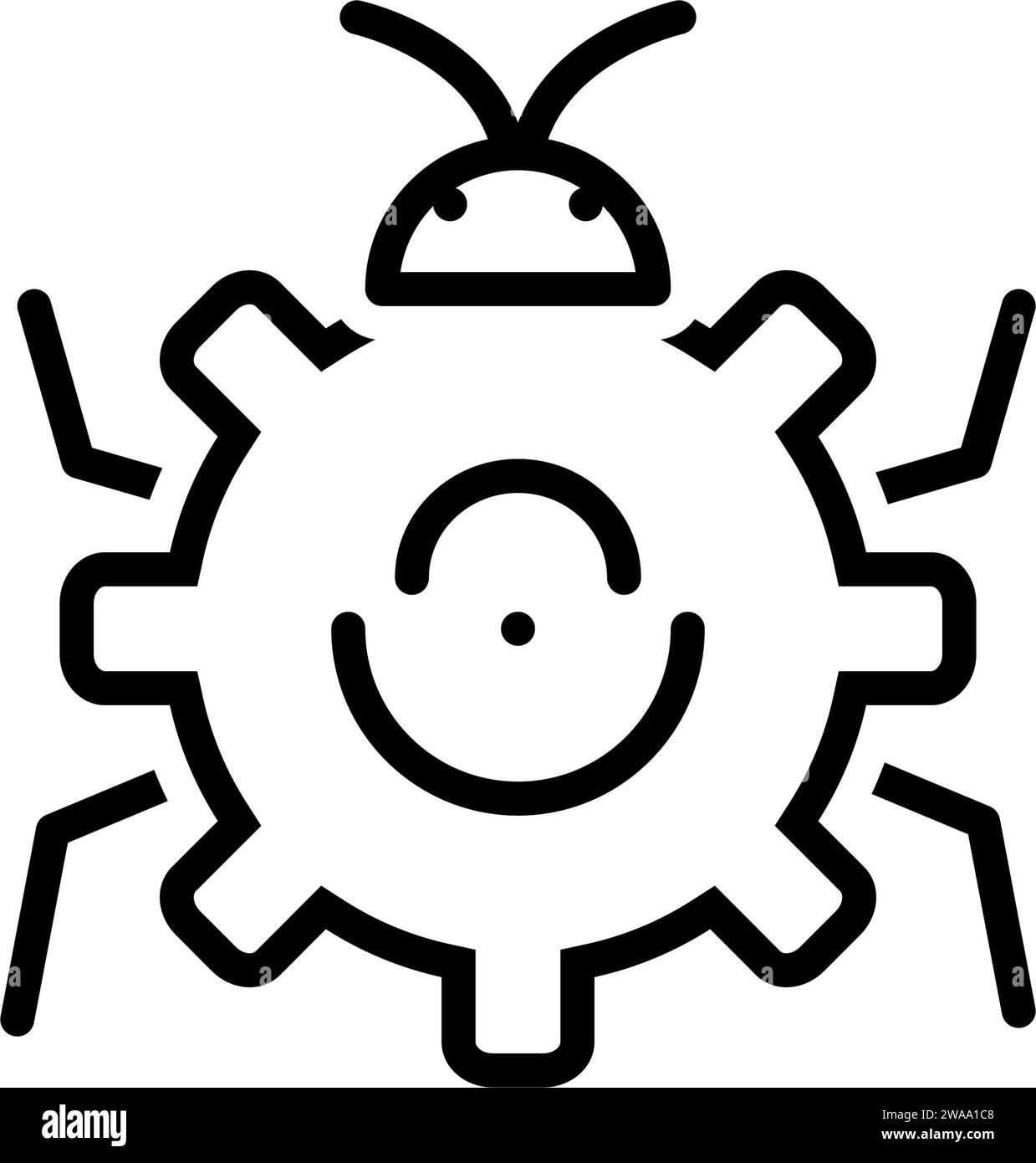 Icona per bug,correzione Illustrazione Vettoriale