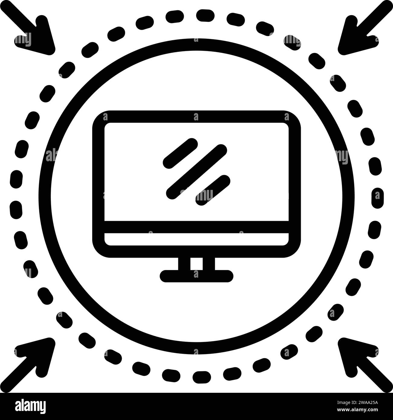 Icona per computer,protetto Illustrazione Vettoriale
