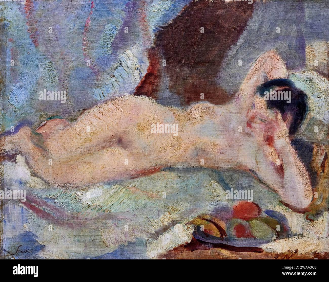 Nudo - olio su tela - Armando Spadini - 1918 - Mantova, collezioni Civiche del Museo di Palazzo te Foto Stock