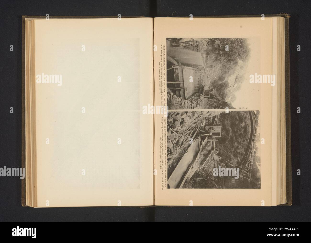 Vista di un sistema di trasporto a vapore in una miniera anonima, c. 1885 - in o prima del 1890 stampa fotomeccanica, miniera di collotipo di carta californiana. bridge California Foto Stock