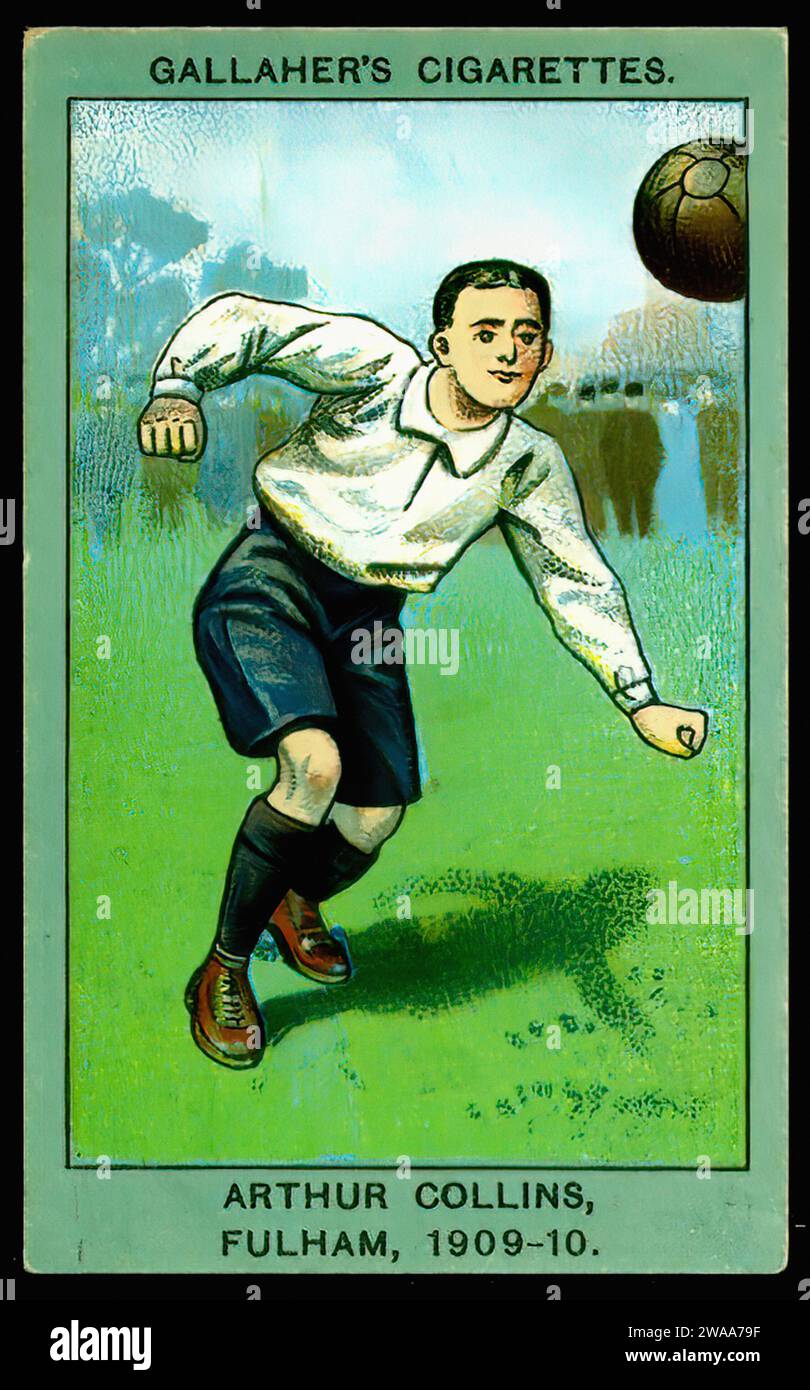 Football Colours Fulham - illustrazione della carta di sigaretta d'epoca Foto Stock