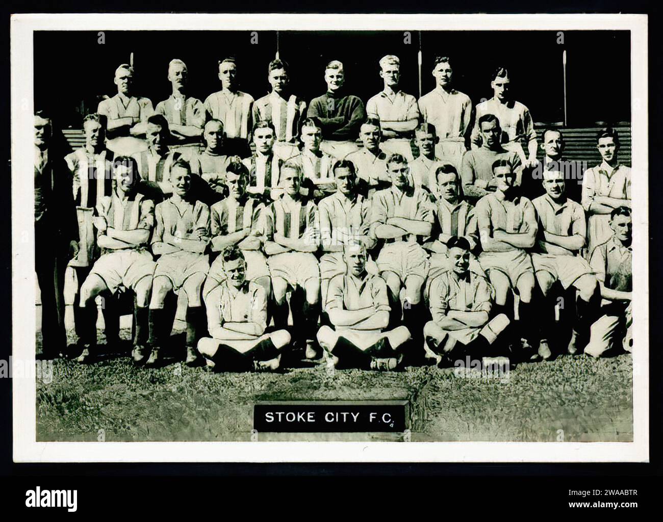 Stoke City FC - illustrazione della carta di sigaretta d'epoca Foto Stock