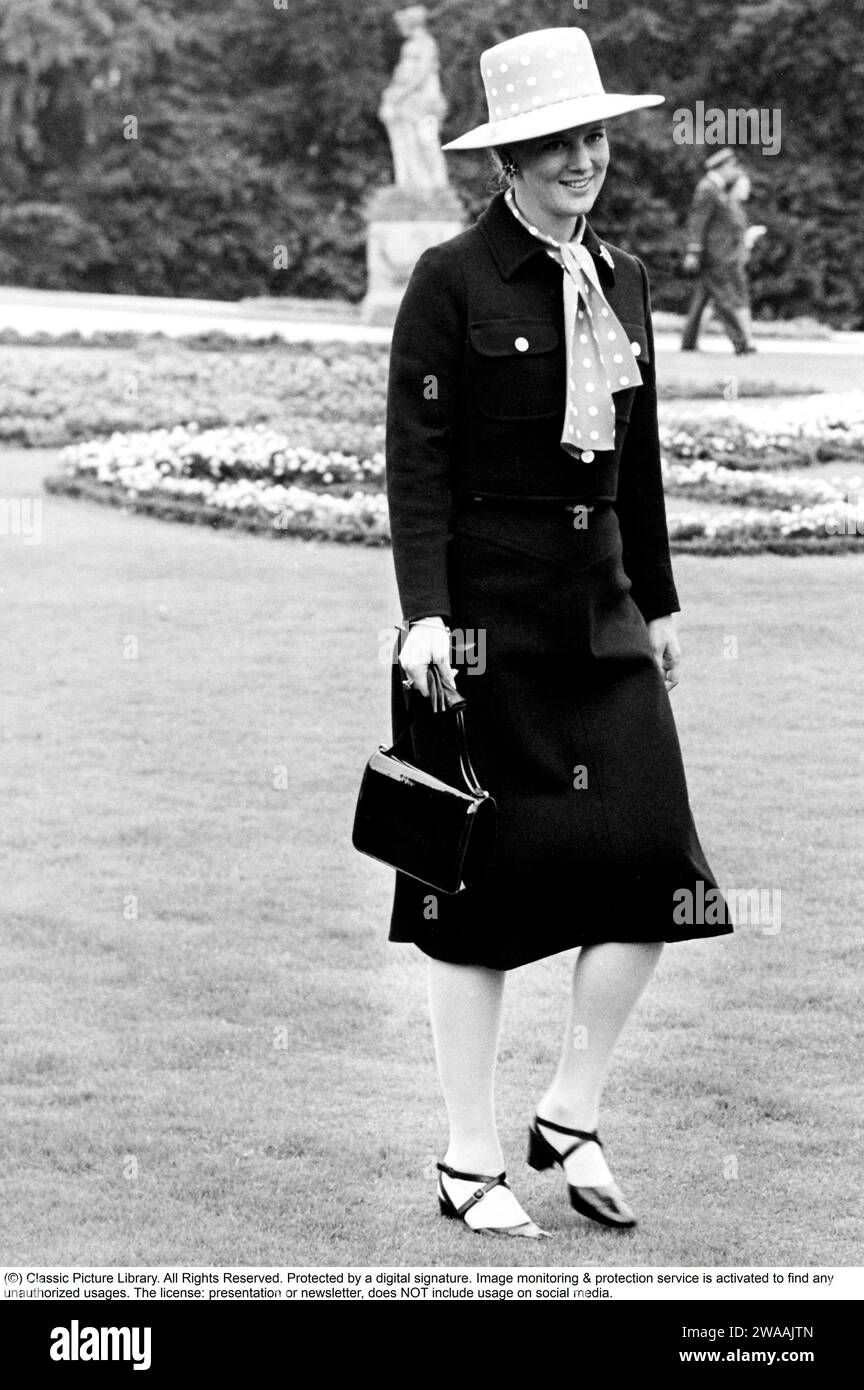 Margrethe II di Danimarca. 3 settembre 1970. Foto Stock