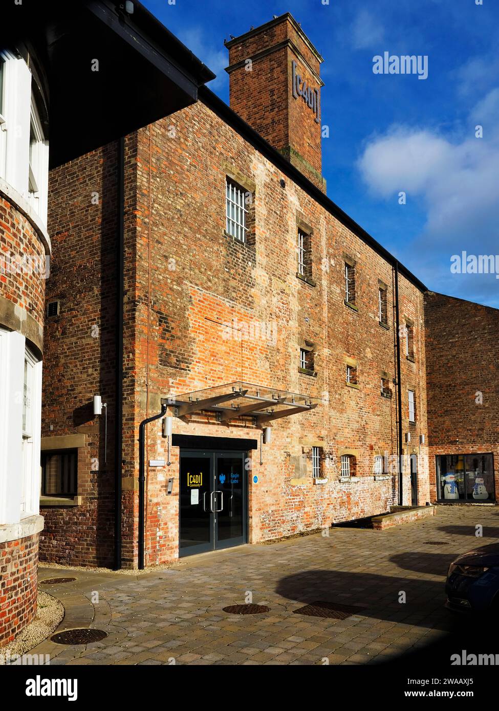 C4DI Centre for Digital Innovation Building in un'ex prigione presso lo sviluppo dei tapis roulant a Northallerton North Yorkshire Inghilterra Foto Stock