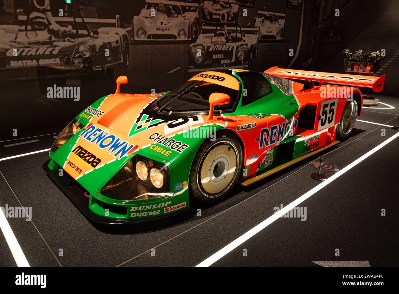 Oyama-cho, Sunto-gun, Shizuoka, Giappone - 27 marzo 2023: Mazda 787B (Replica), Model Year 1991, Country Japan, in mostra al Fuji Motorsports Museu Foto Stock