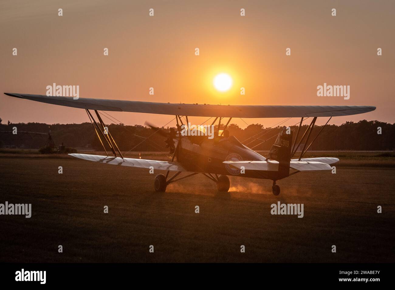 Nuovo biplano standard al Brodhead Pietenpol Fly in Foto Stock