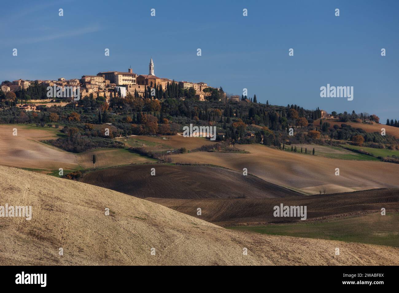 La bellezza della campagna toscana Foto Stock