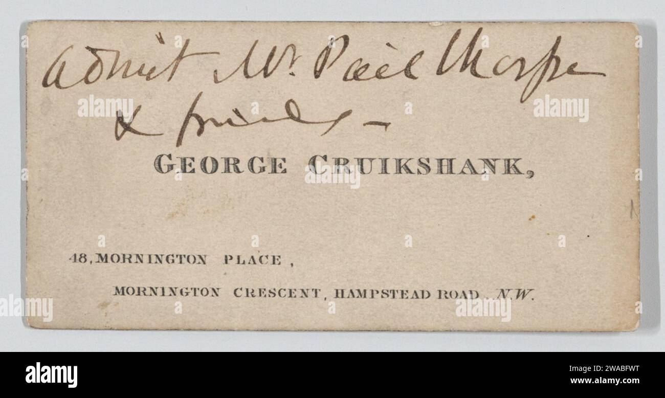 George Cruikshank, carta telefonica 1977 di George Cruikshank Foto Stock