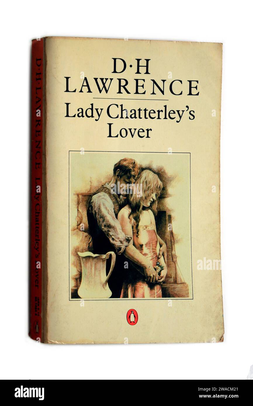 D. H. Lawrence - amante di Lady Chatterley. Studio impostato su sfondo bianco. Dicembre 2023 Foto Stock