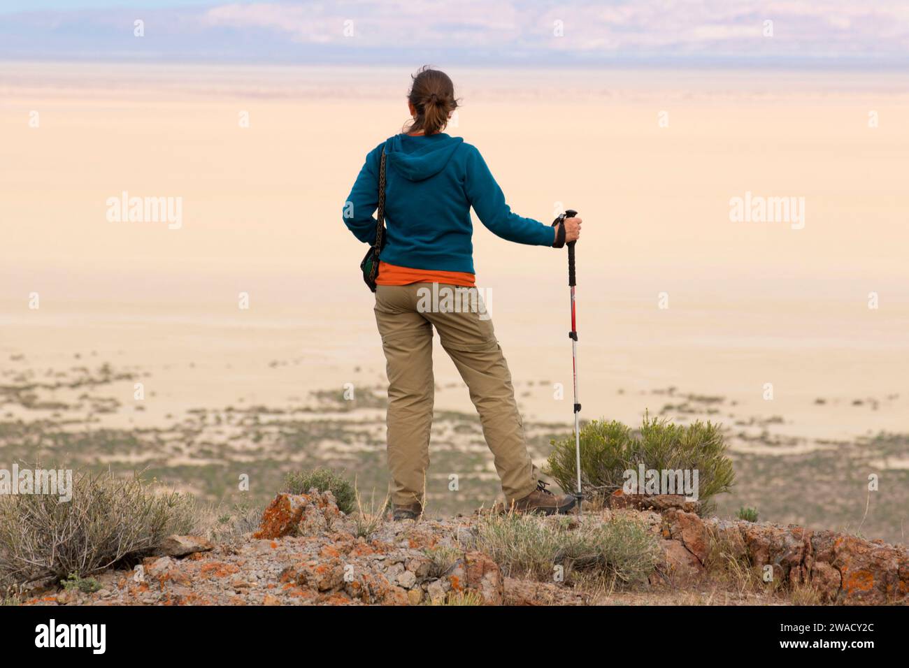 Escursione al deserto Black Rock, alla Calico Mountains Wilderness, al deserto Black Rock High Rock Canyon Emigrant Trails National Conservation area, Nevada Foto Stock