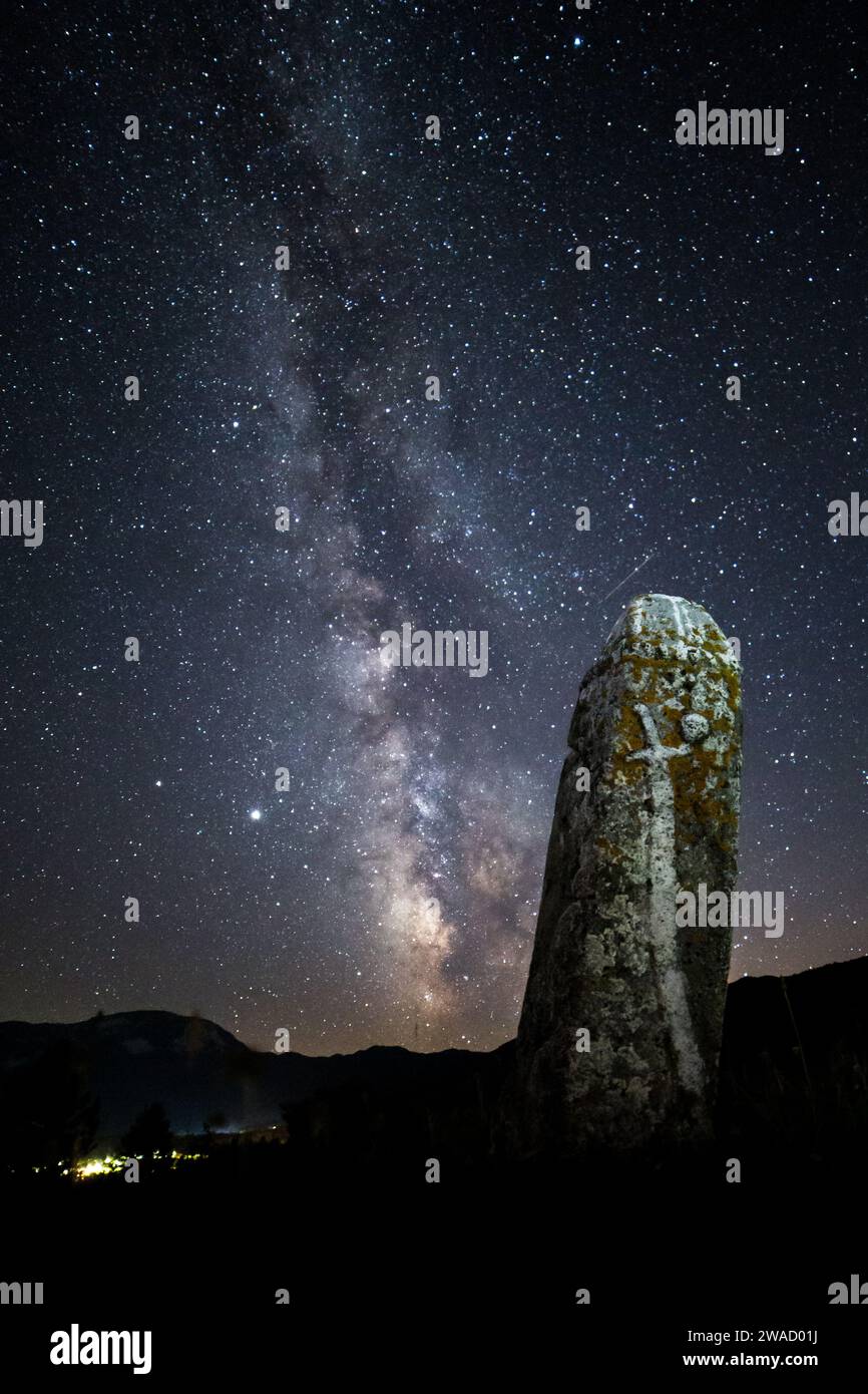 Cieli stellati catturati in pixel. Foto Stock