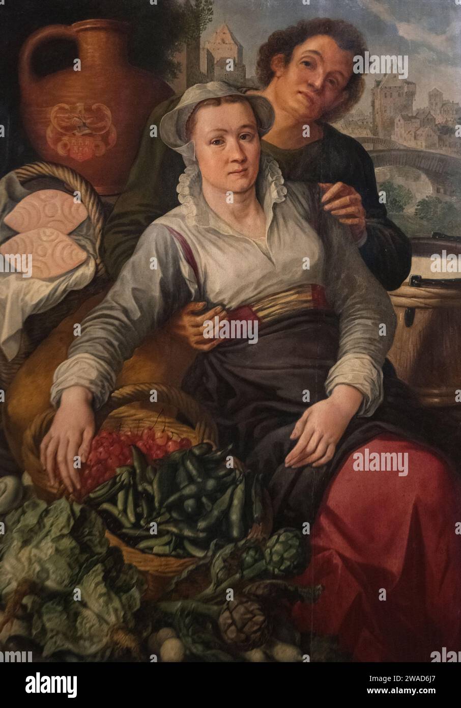 Joachim Beuckelaer: "Scena del mercato" (CA 1570 - 1574) Foto Stock