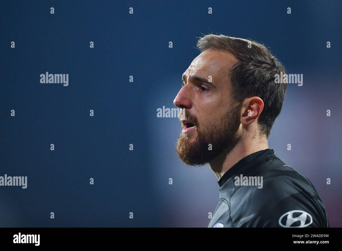 Girona, ESP. 3 gennaio 2024. GIRONA FC-ATLÉTICO DE MADRID 03 gennaio 2024 Oblak (13) portiere dell'Atlético de Madrid durante la partita tra Girona FC e AT. De Madrid corrispondente al diciannovesimo giorno di la Liga EA Sports presso lo Stadio municipale Montilivi di Girona, Spagna. Crediti: Rosdemora/Alamy Live News Foto Stock