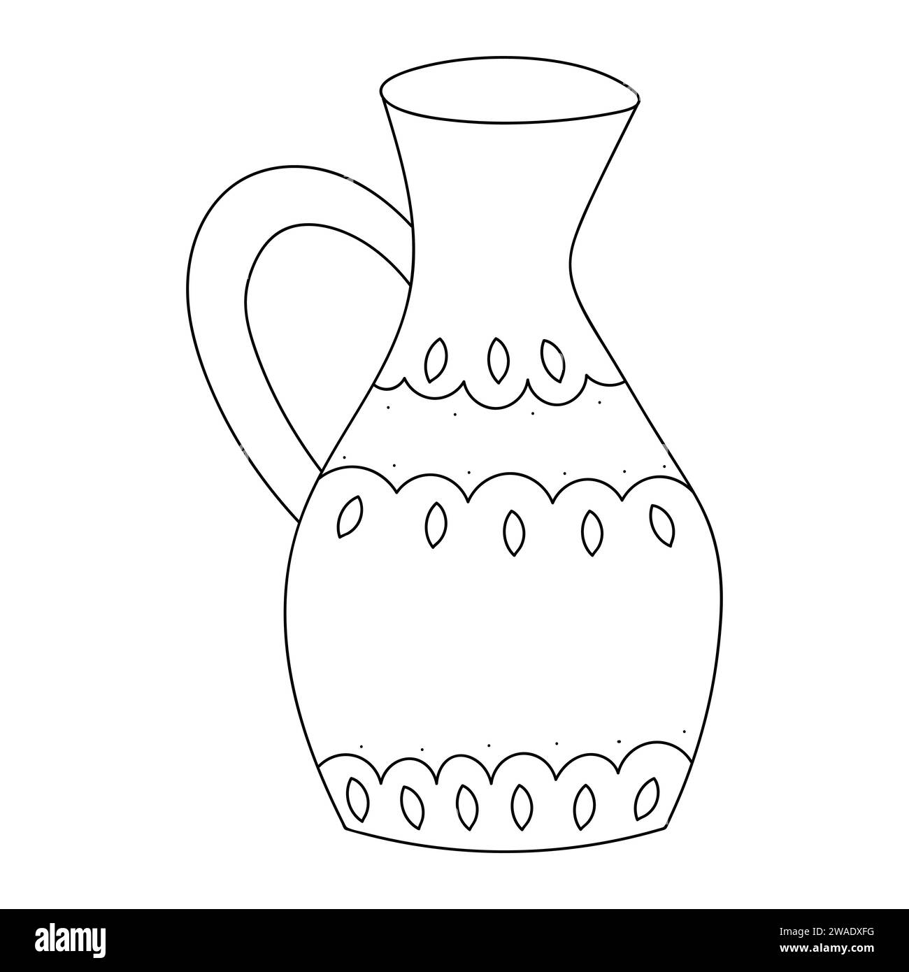 Caraffa caraffa in ceramica caraffa caraffa Illustrazione Vettoriale