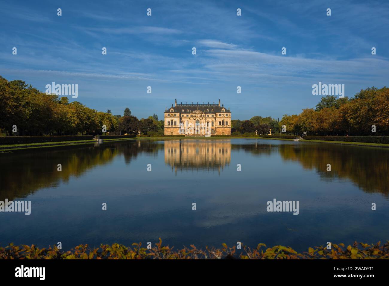 Palais Grosser Garten - il Grand Garden Palace di Dresda. Foto Stock