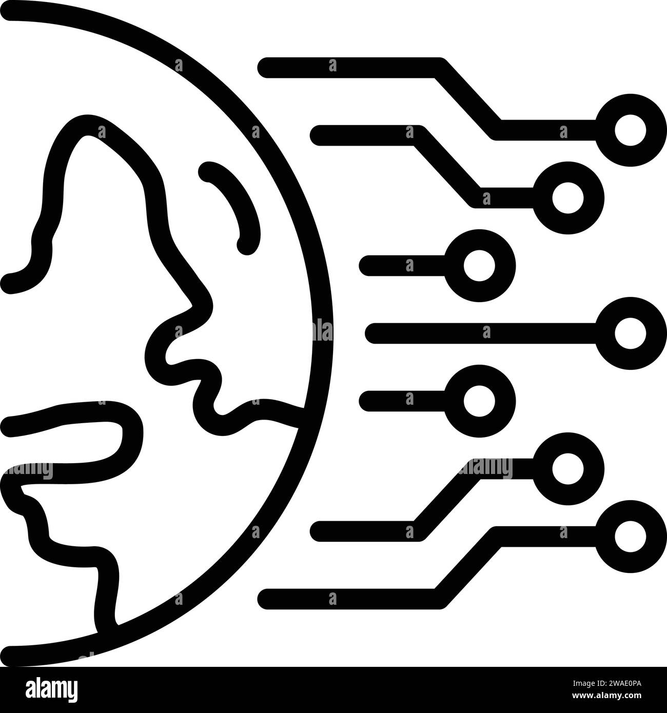 Icona per dati globali, globale Illustrazione Vettoriale