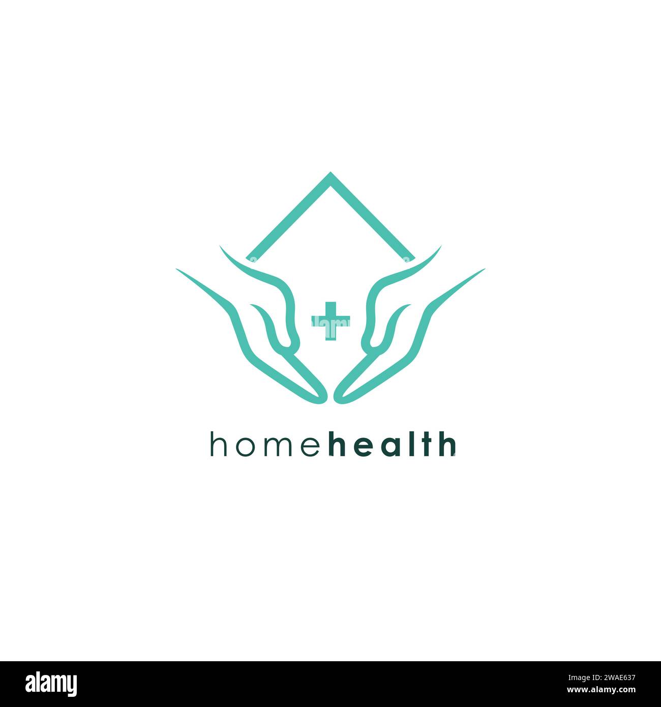 Logo Home Health Design semplice e pulito. Logo di Doctor Home Illustrazione Vettoriale