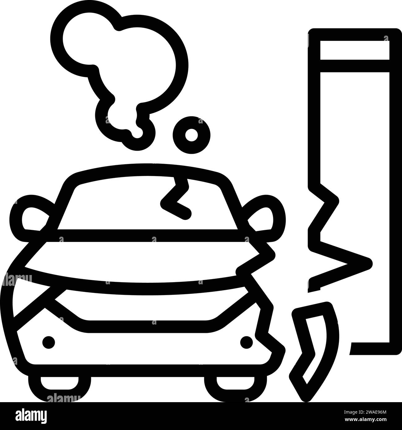 Icona per danni, incidenti Illustrazione Vettoriale