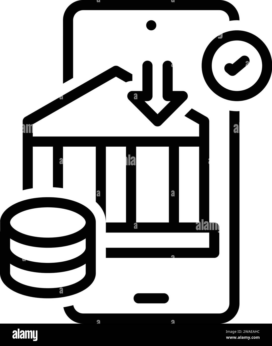 Icona per investimenti, banca Illustrazione Vettoriale