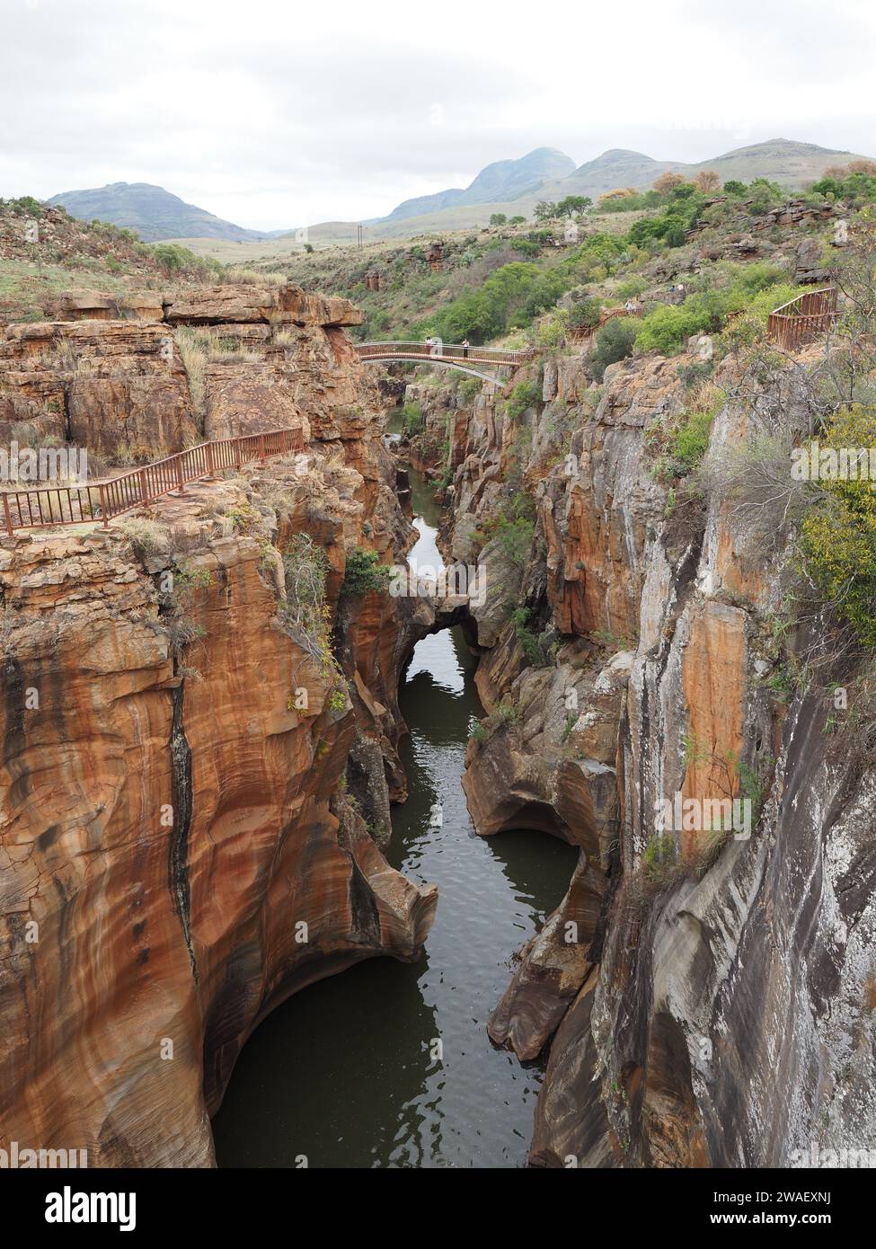 Bourke's Luck Potholes, percorso panoramico, provincia di Pmumalanga, Sudafrica. Foto Stock