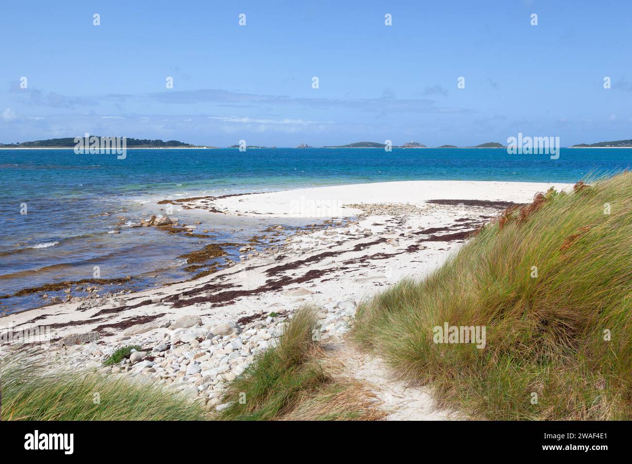 Bar Point Beach, St Mary's, Isles of Scilly, Inghilterra, Regno Unito Foto Stock