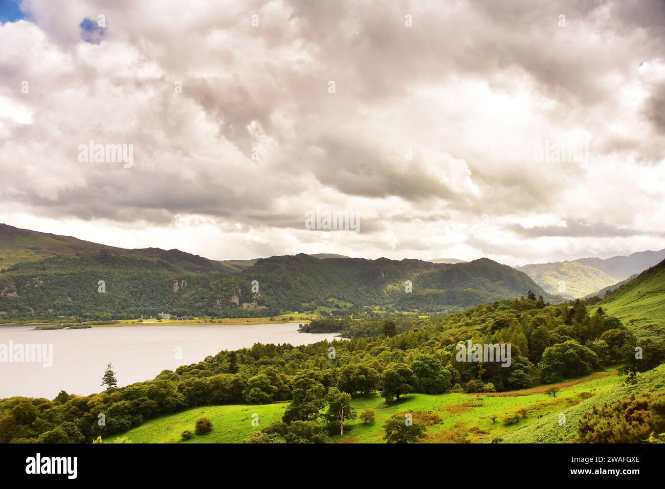 Lago Derwenrwater, Lake District, Inghilterra Foto Stock