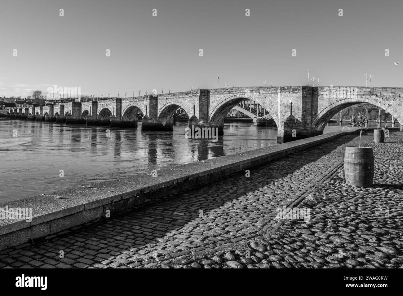 Old Bridge Berwick-upon-Tweed Foto Stock