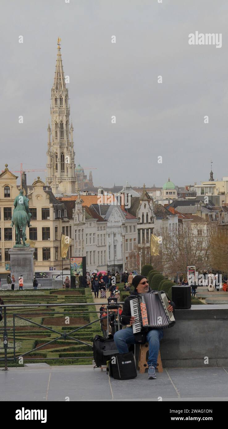 Vista sulla grande Place, Bruxelles Foto Stock