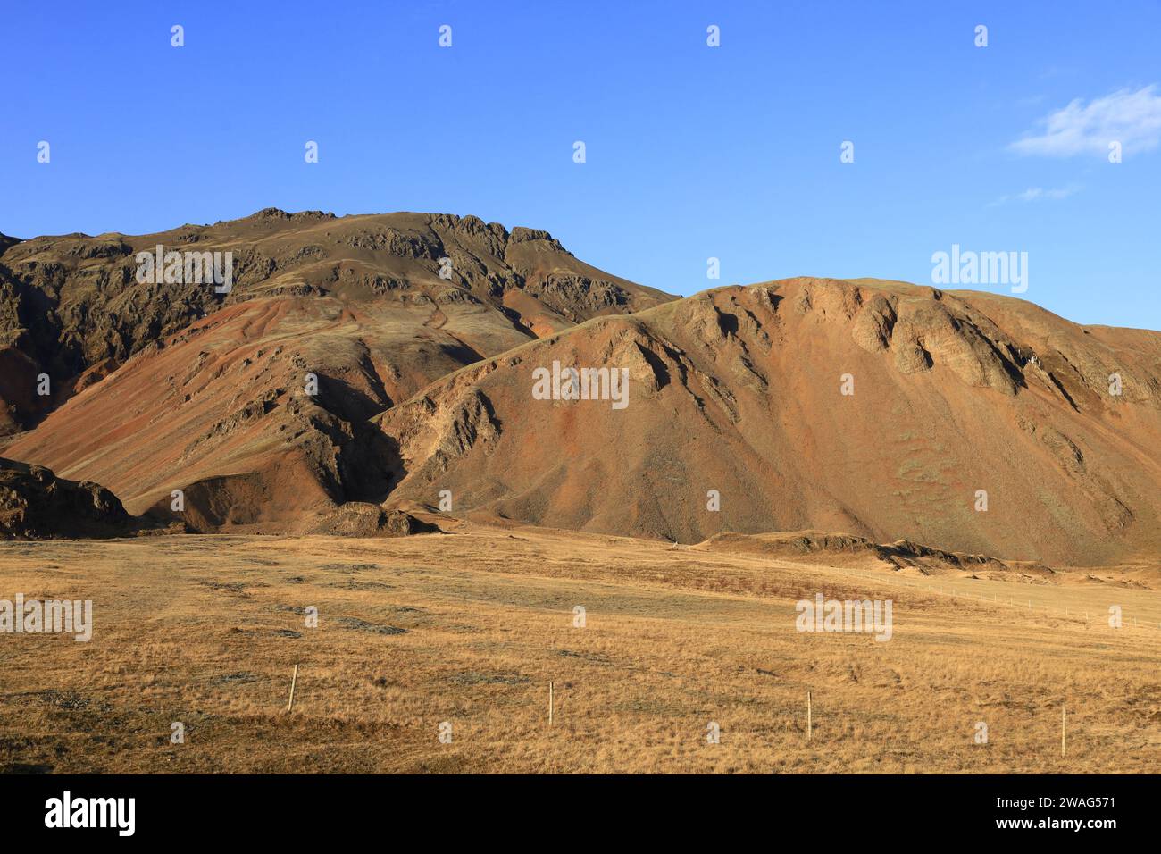 Punto panoramico sulla montagna nella regione dell'Austurland in Islanda Foto Stock