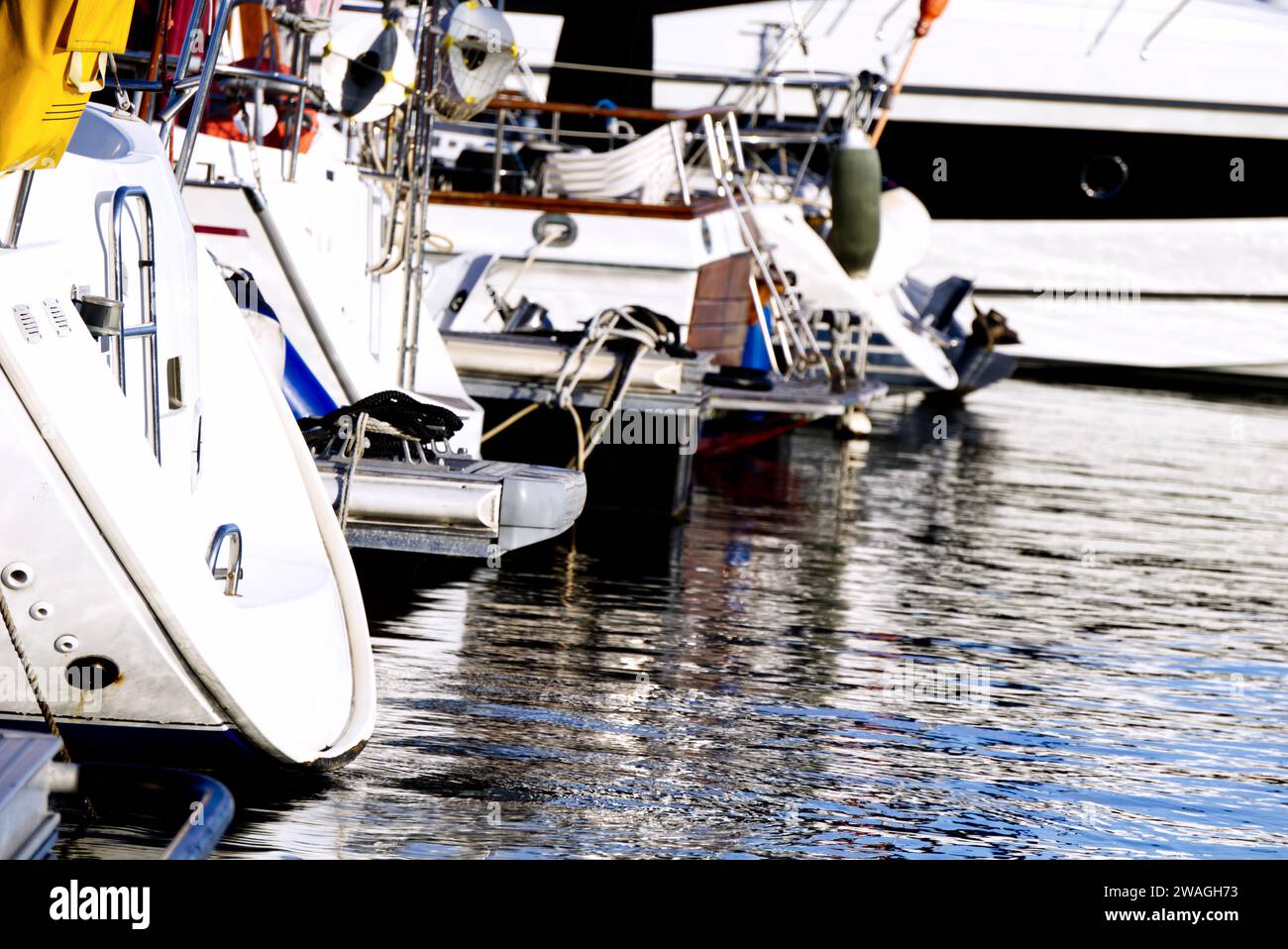 Parcheggio per yacht nel porto Foto Stock