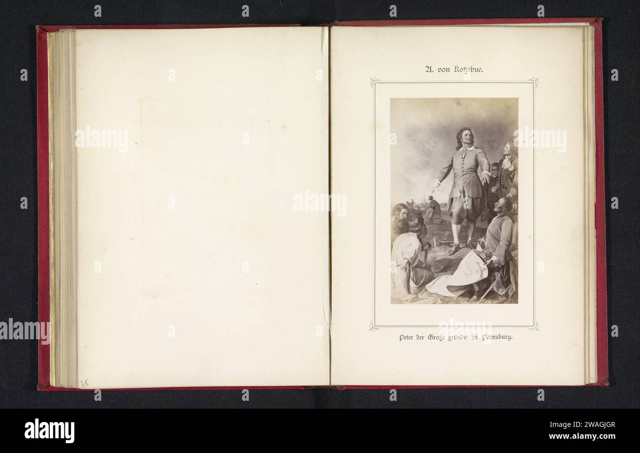 La produzione fotografica di un dipinto, raffigurante il re Luigi XIV di Francia, riceve inviati da Genova, anonimo, dopo Ferdinand Pauwels, c. 1875 - c. 1880 fotografia supporto fotografico albumen stampa re. audizione; righello che dà il pubblico Foto Stock