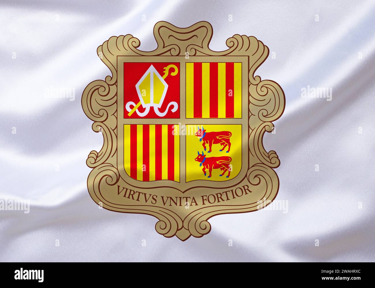 Lo stemma di Andorra, Europa, Studio Foto Stock