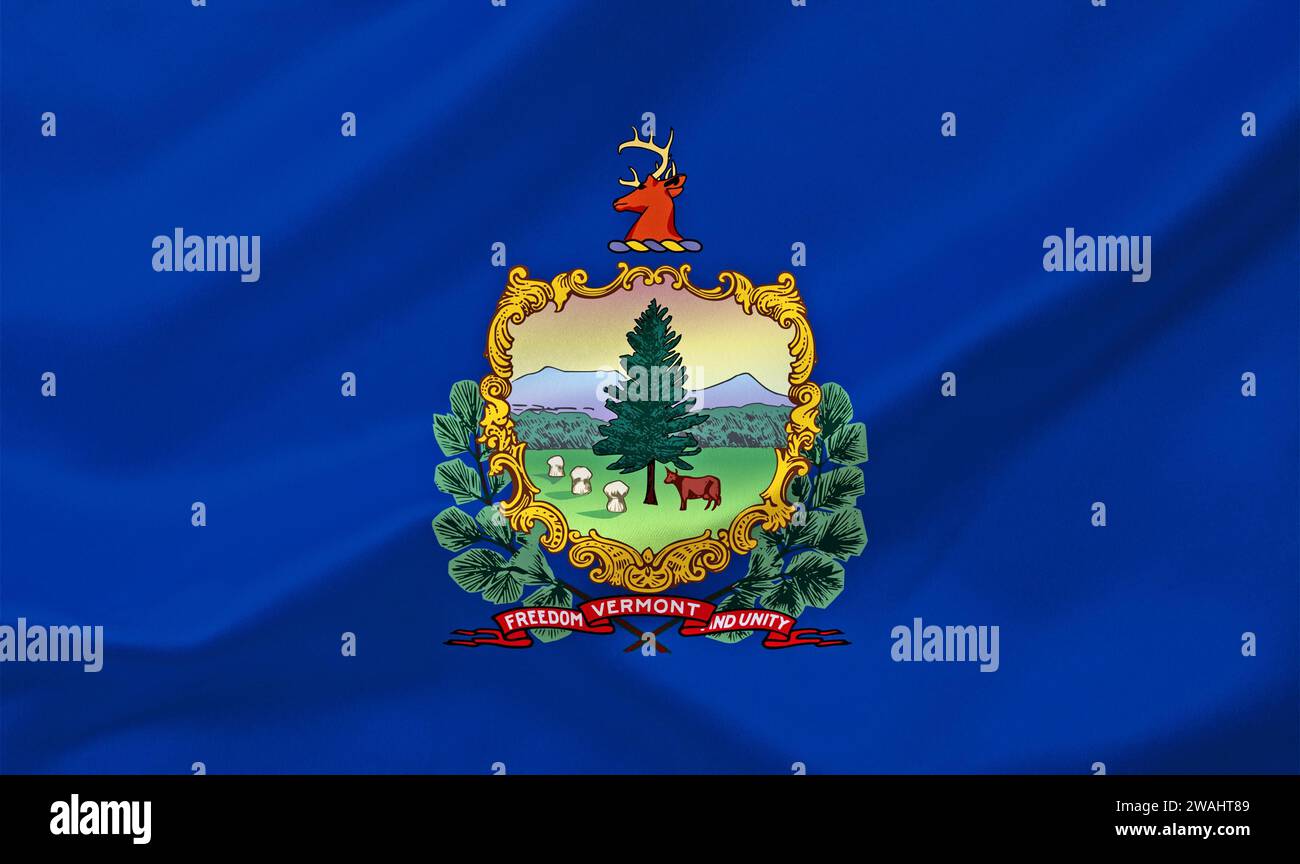 La bandiera del Vermont, USA, Studio Foto Stock