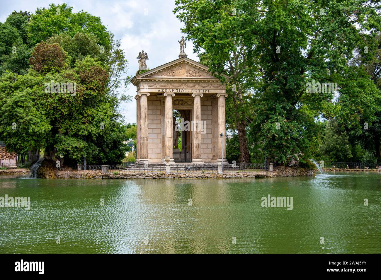 Tempio di Esculapio a Roma - Italia Foto Stock