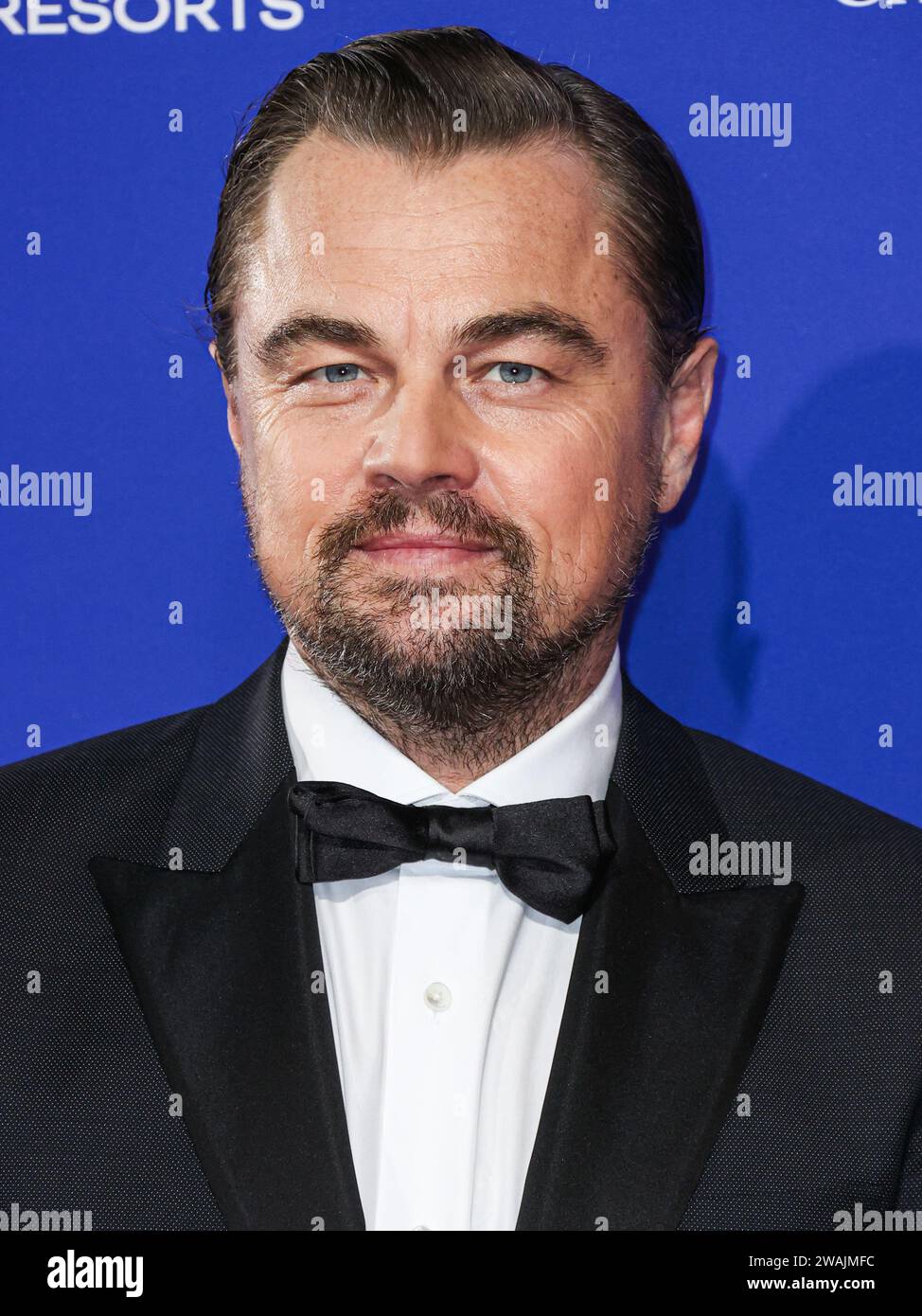 Palm Springs, Stati Uniti. 4 gennaio 2024. PALM SPRINGS, RIVERSIDE COUNTY, CALIFORNIA, USA - 04 GENNAIO: Leonardo DiCaprio arriva alla 35a edizione del Palm Springs International Film Festival Film Awards tenutasi al Palm Springs Convention Center il 4 gennaio 2024 a Palm Springs, Riverside County, California, Stati Uniti. (Foto di Xavier Collin/Image Press Agency) credito: Image Press Agency/Alamy Live News Foto Stock