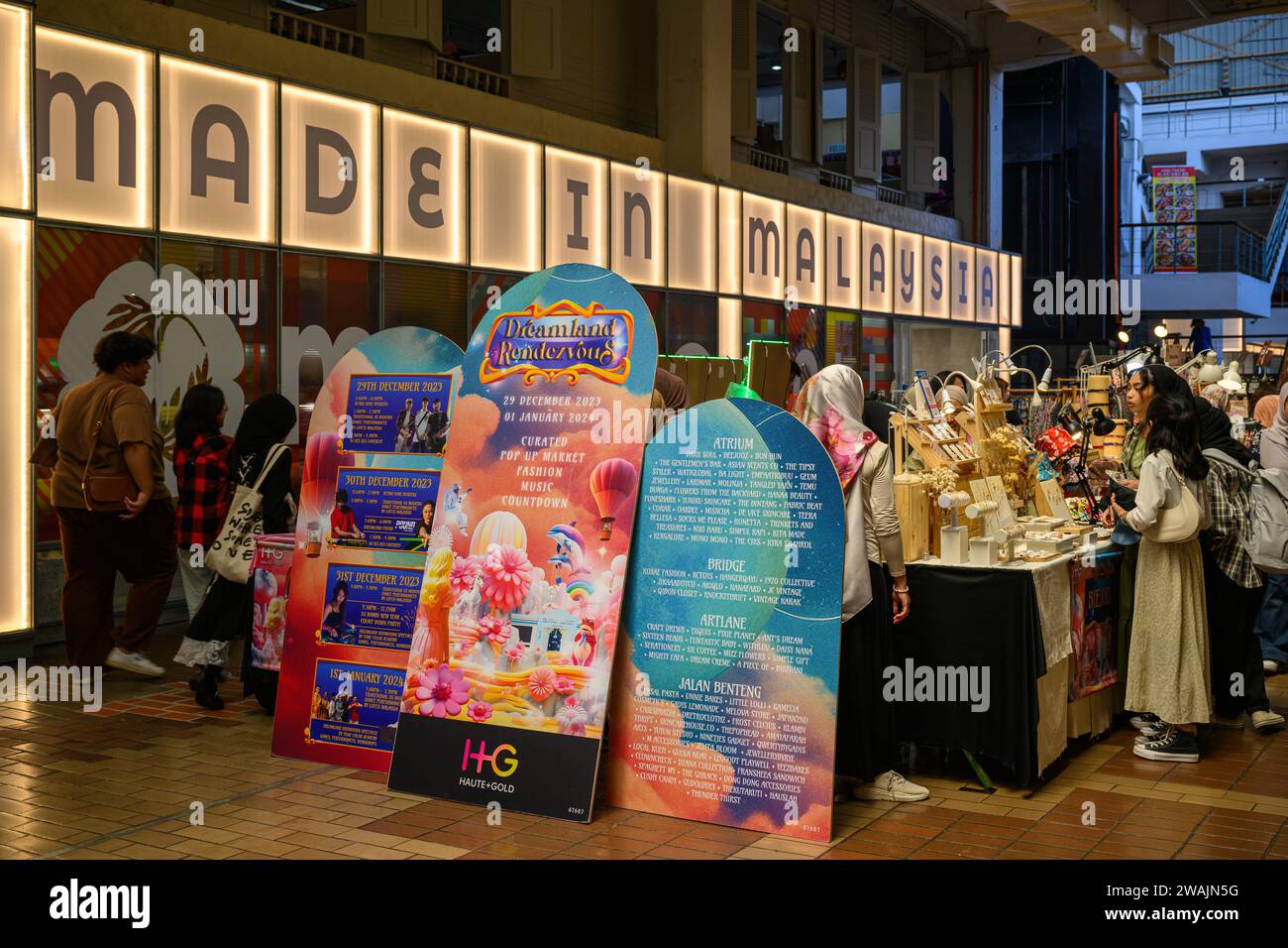 Pasar Besar al mercato centrale, Kuala Lumpur, Malesia Foto Stock