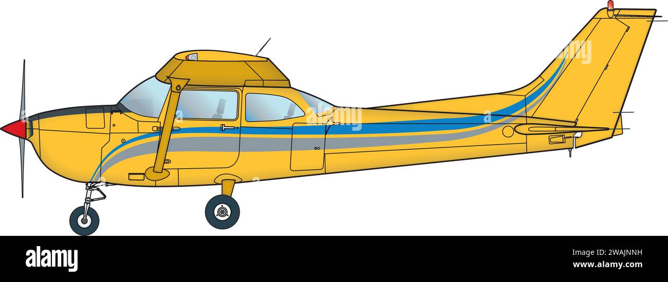 Viersitziges amerikanisches Reiseflugzeug Illustrazione Vettoriale