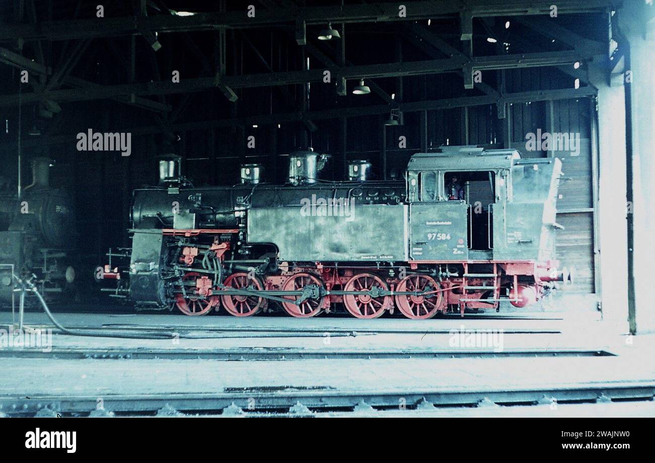 Photographimg Steam Engines at work in France/West Germany June/July 1971 Foto Stock