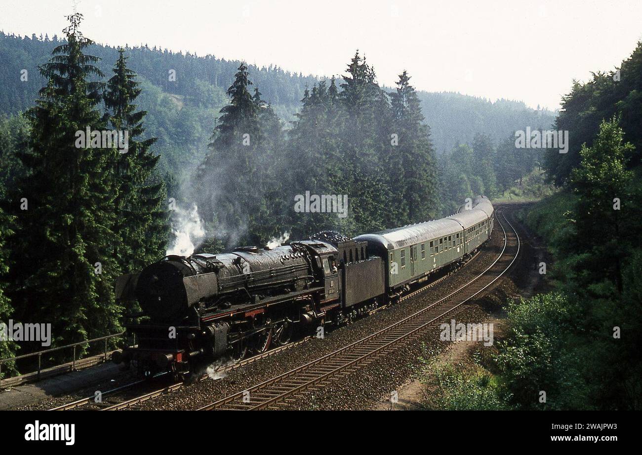 Photographimg Steam Engines at work in France/West Germany June/July 1971 Foto Stock