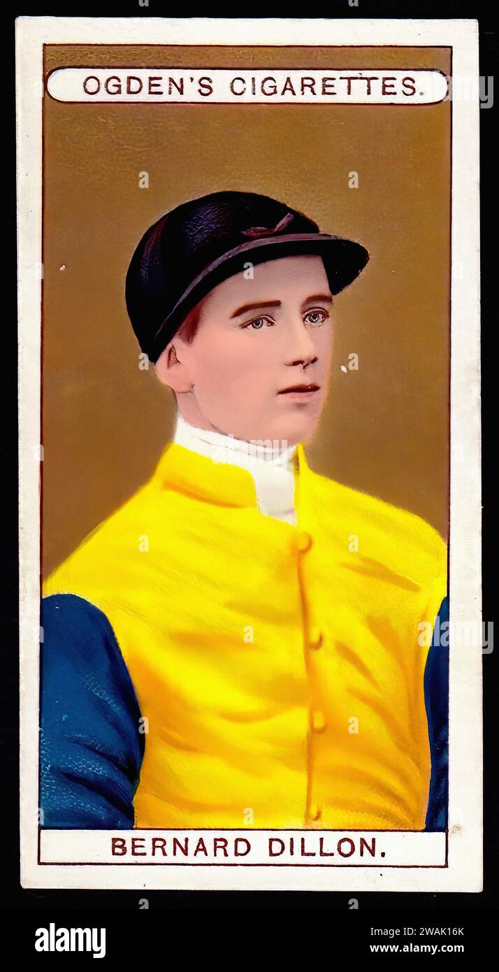 Major E.Loder's Colours - illustrazione carte sigarette d'epoca, corse ippiche Foto Stock