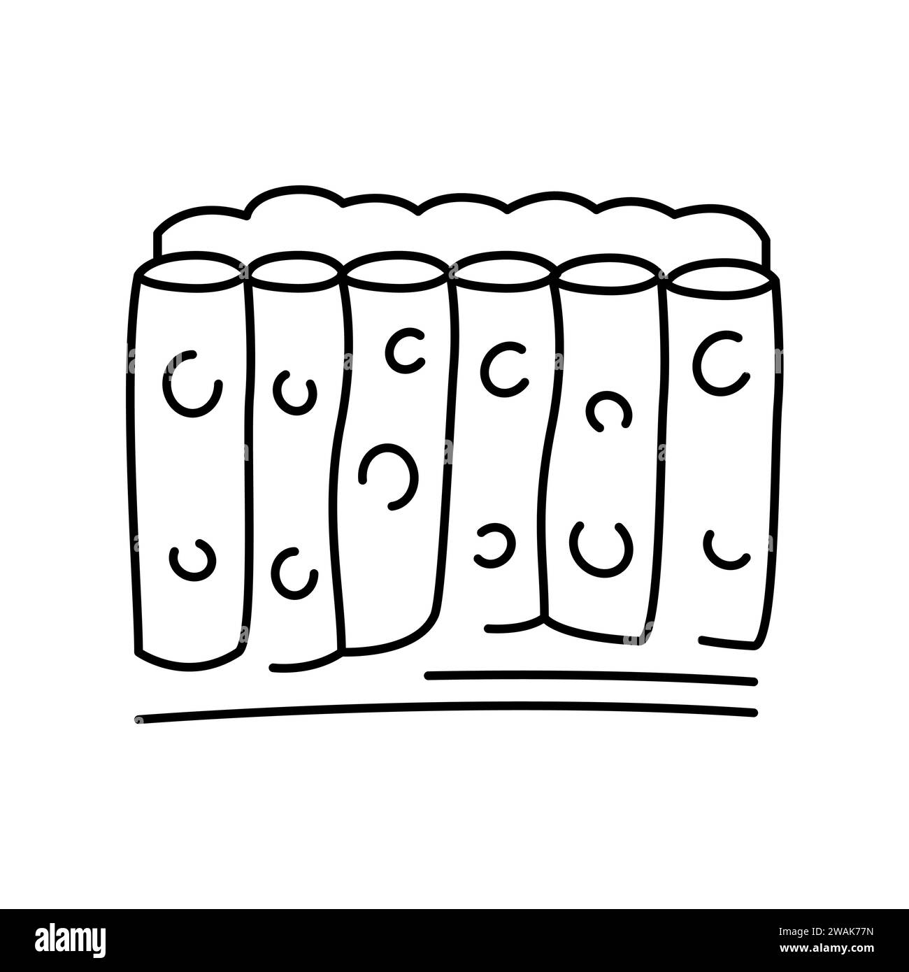 Icona linea colore tessuto. Organizzazione nell'organismo. Elemento isolato vettore. Tratto modificabile. Illustrazione Vettoriale