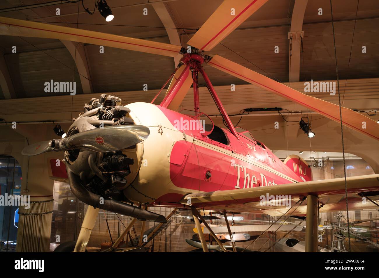 1931 Pitcairn PCA-2 autogiro in mostra presso l'Henry Ford Museum of American Innovation, Dearborn Michigan USA Foto Stock
