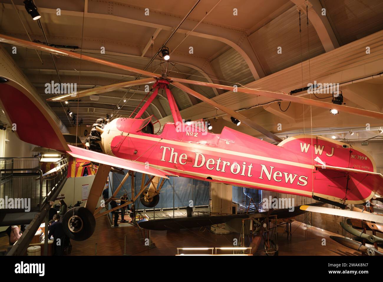 1931 Pitcairn PCA-2 autogiro in mostra presso l'Henry Ford Museum of American Innovation, Dearborn Michigan USA Foto Stock