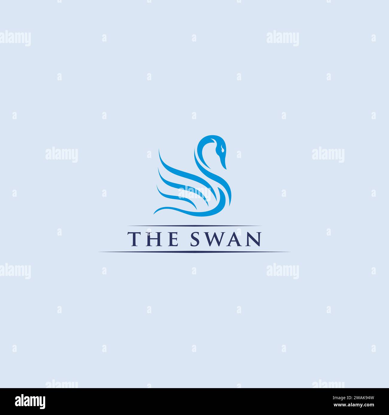 Logo Swan, design semplice e lussuoso. Vettore icona Swan Illustrazione Vettoriale